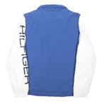 TOMMY HILFIGER Mens Blue & White Jacket M Polyester Blend Colourblock Zip