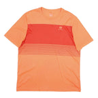 ARTENGO Mens Orange & Red Graphic T-Shirt L Short Sleeve Crew Neck Sports