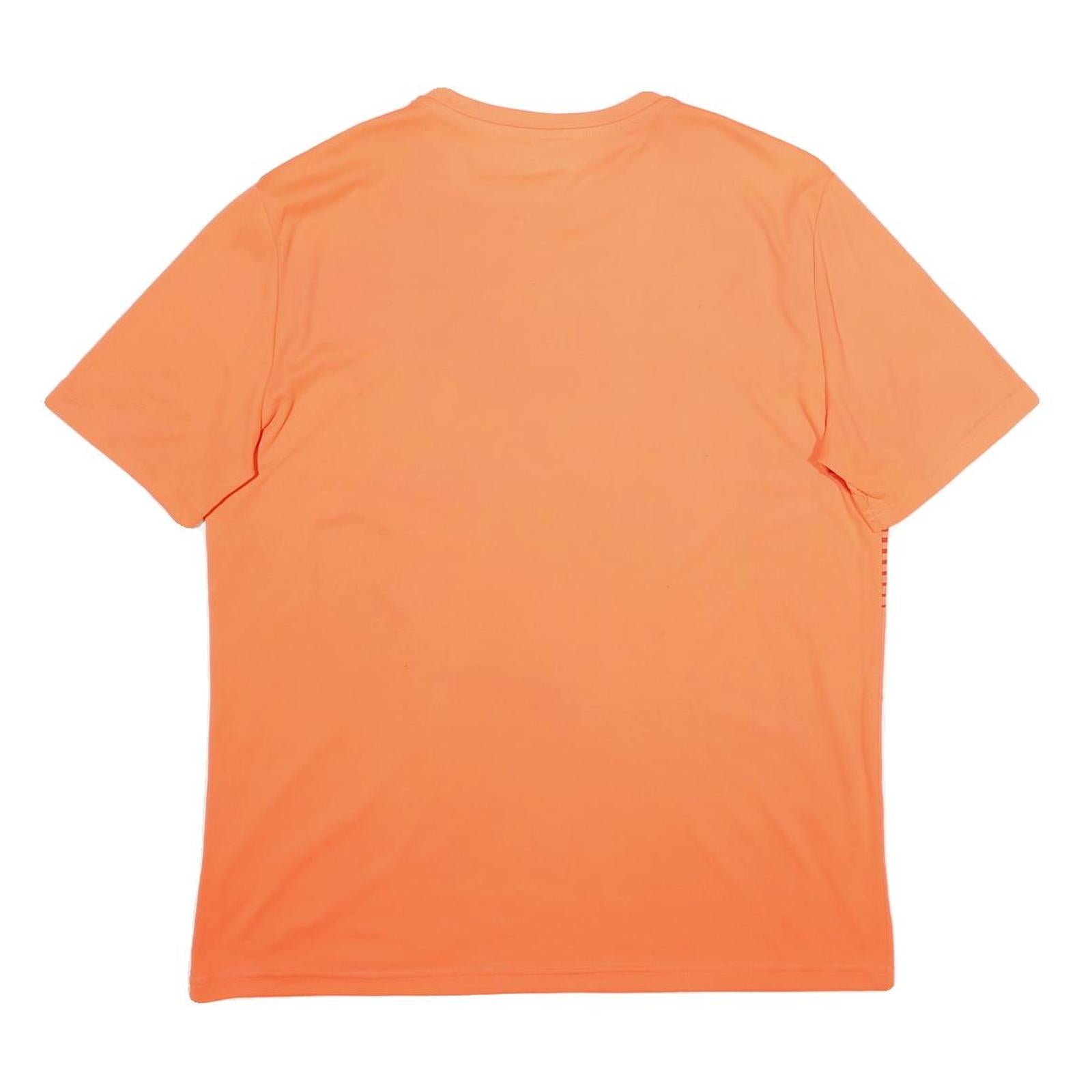 ARTENGO Mens Orange & Red Graphic T-Shirt L Short Sleeve Crew Neck Sports