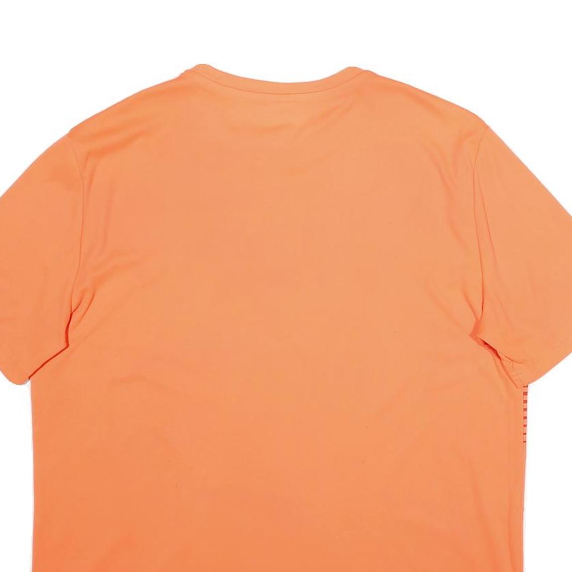 ARTENGO Mens Orange & Red Graphic T-Shirt L Short Sleeve Crew Neck Sports