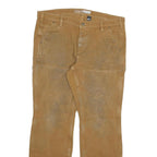 CARHARTT Womens Relaxed Fit Straight Jeans Beige Denim W36 L30 Durable Workwear