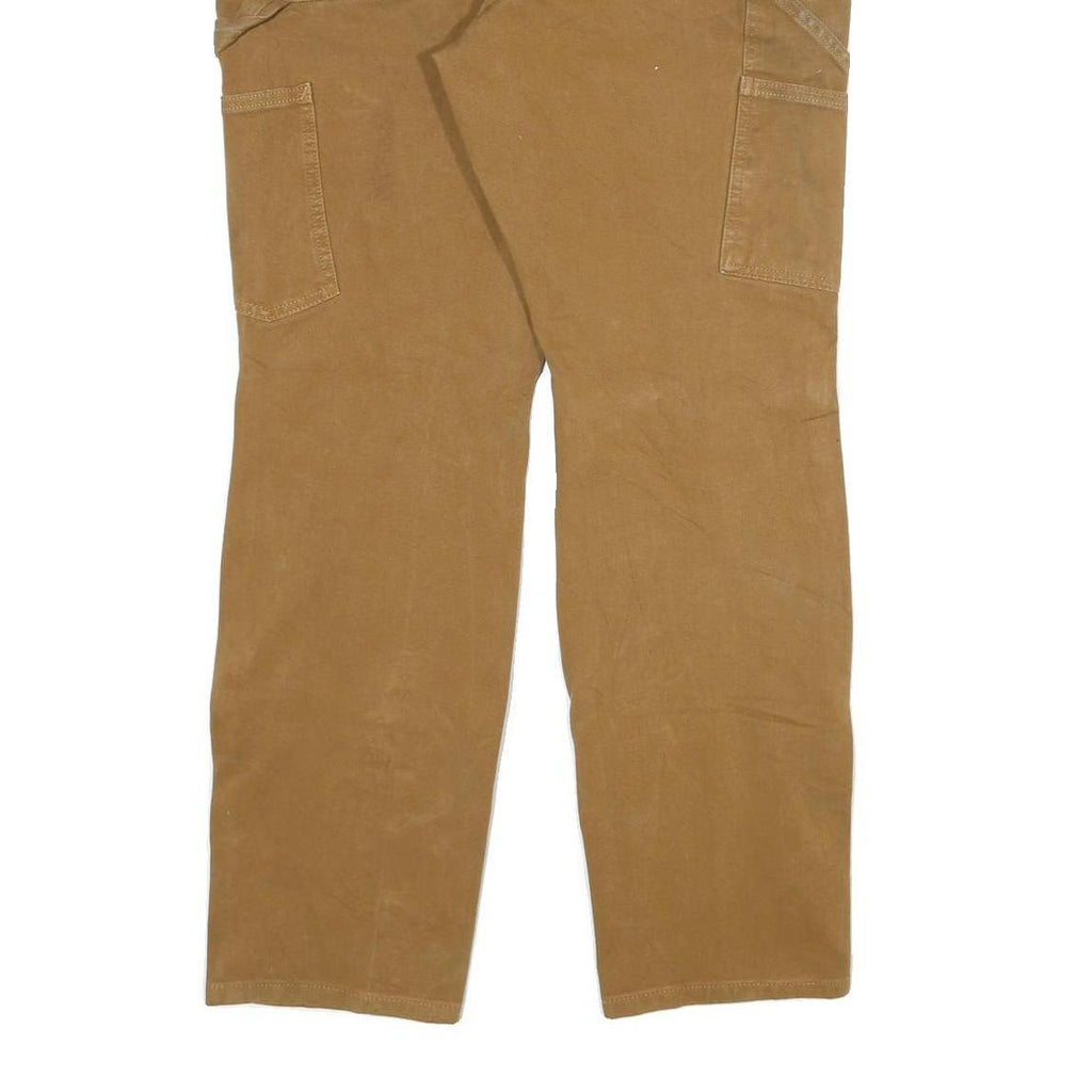 CARHARTT Womens Relaxed Fit Straight Jeans Beige Denim W36 L30 Durable Workwear