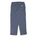 CARHARTT Mens Cotton Blend Blue Regular Fit Straight Leg Trousers W34 L32
