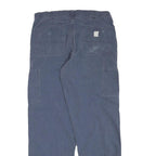 CARHARTT Mens Cotton Blend Blue Regular Fit Straight Leg Trousers W34 L32
