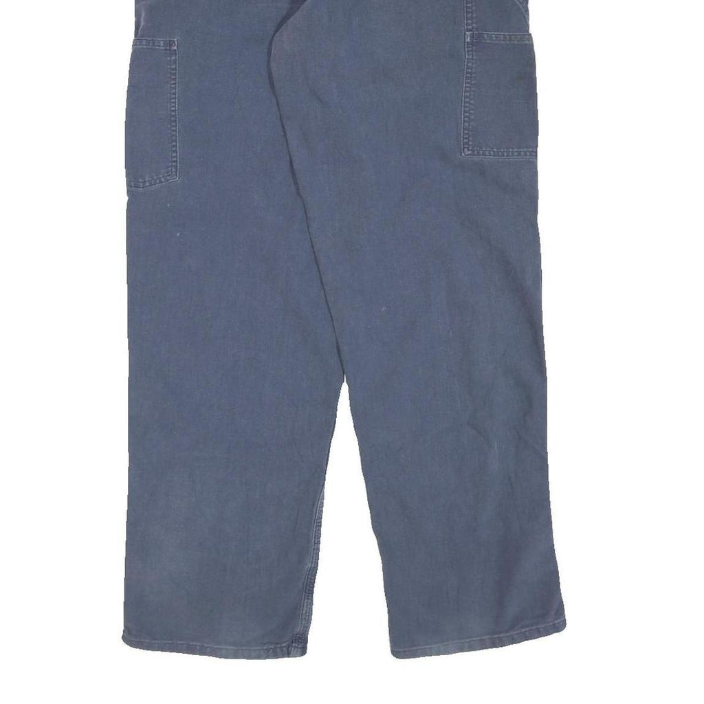 CARHARTT Mens Cotton Blend Blue Regular Fit Straight Leg Trousers W34 L32