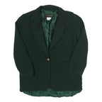 HARRIS/WALLACE Womens Green Wool Button Jacket UK 10 Classic Tailored Plain