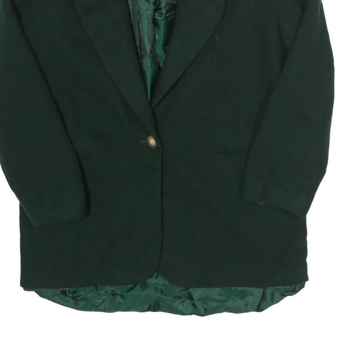 HARRIS/WALLACE Womens Green Wool Button Jacket UK 10 Classic Tailored Plain