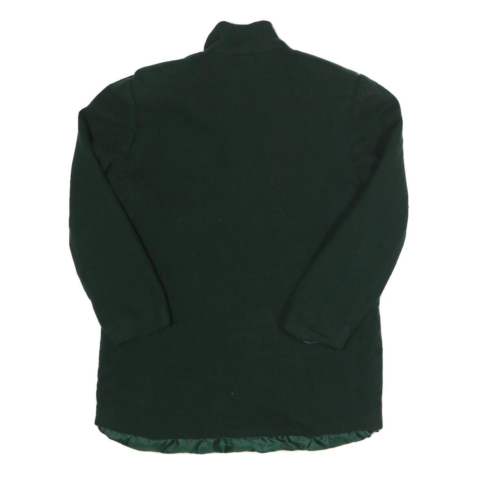 HARRIS/WALLACE Womens Green Wool Button Jacket UK 10 Classic Tailored Plain