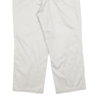 DOCKERS Mens Regular White Cotton Blend Trousers W34 L26 Zip Closure Classic Fit