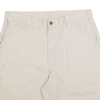 CARHARTT Mens Shorts Beige Casual L W34 Cotton Blend Workwear Pocket Detail