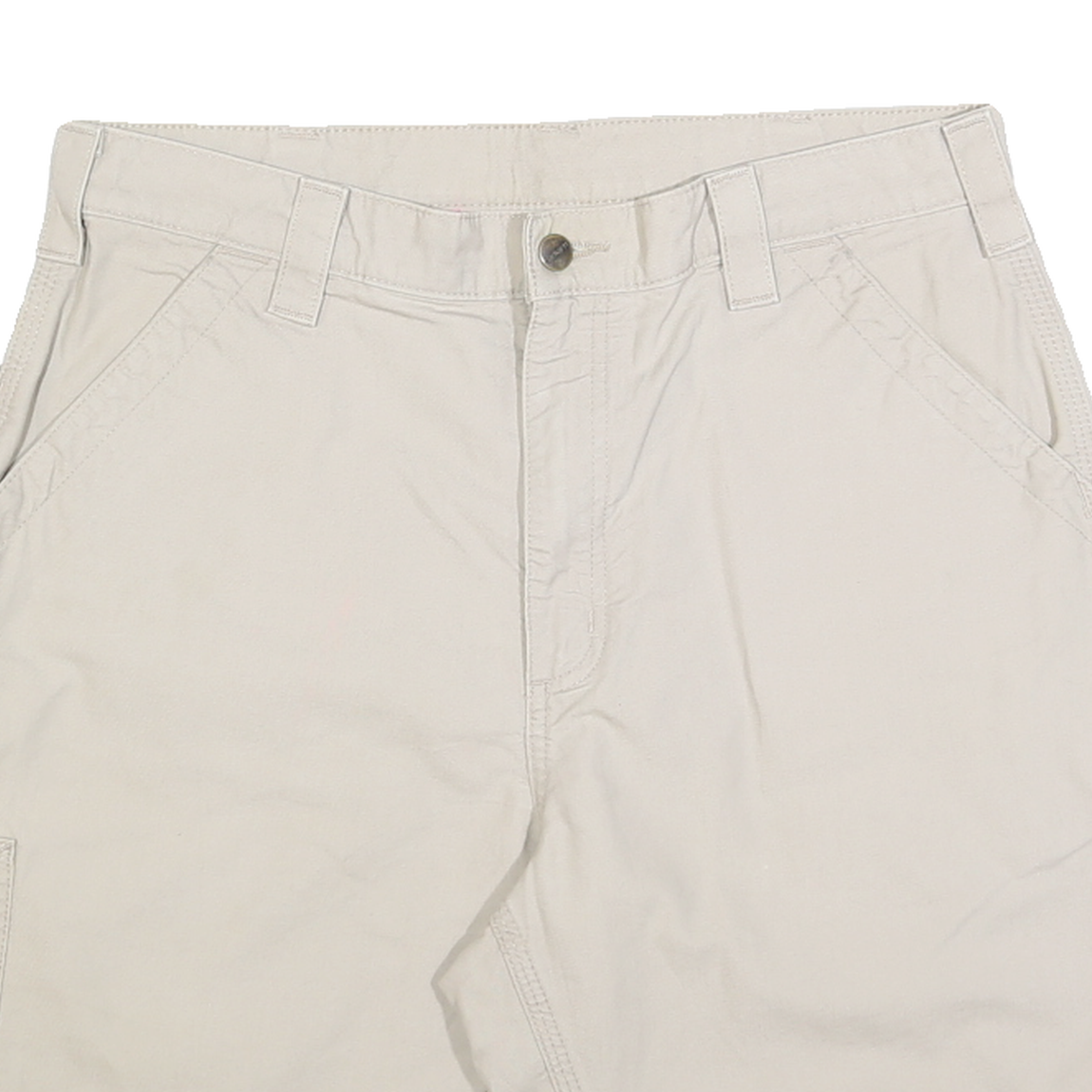 CARHARTT Mens Shorts Beige Casual L W34 Cotton Blend Workwear Pocket Detail