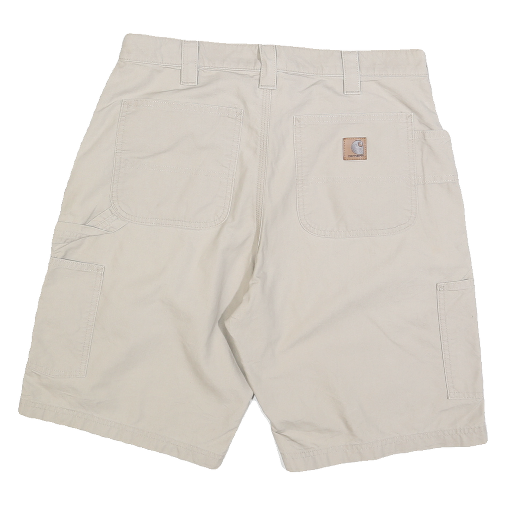 CARHARTT Mens Shorts Beige Casual L W34 Cotton Blend Workwear Pocket Detail