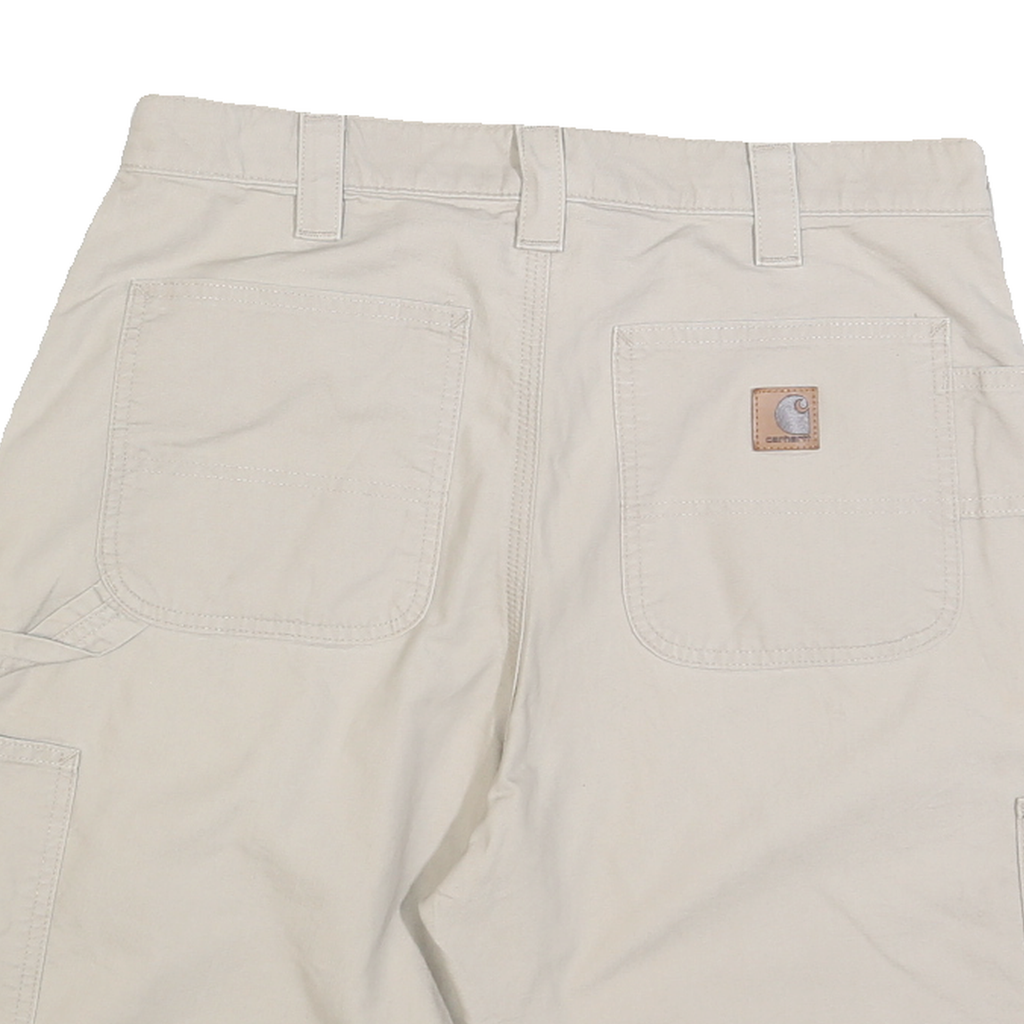 CARHARTT Mens Shorts Beige Casual L W34 Cotton Blend Workwear Pocket Detail