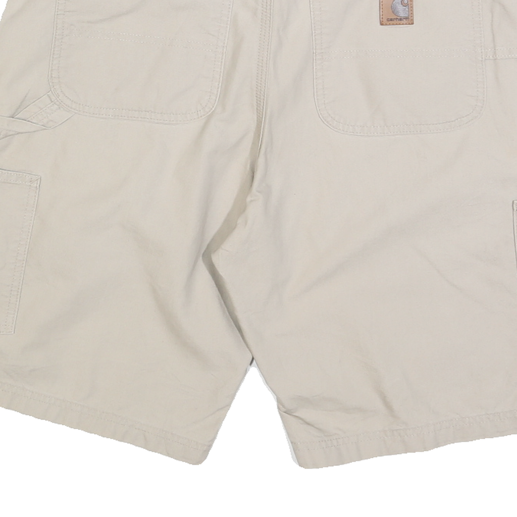 CARHARTT Mens Shorts Beige Casual L W34 Cotton Blend Workwear Pocket Detail