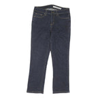 DKNY Womens Dark Blue Regular Fit Straight Denim Jeans W31 L26 Zip Cotton Blend