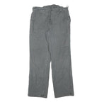 MARSUM Mens Cotton Blend Grey Regular Fit Straight Leg Trousers W33 L30 Casual