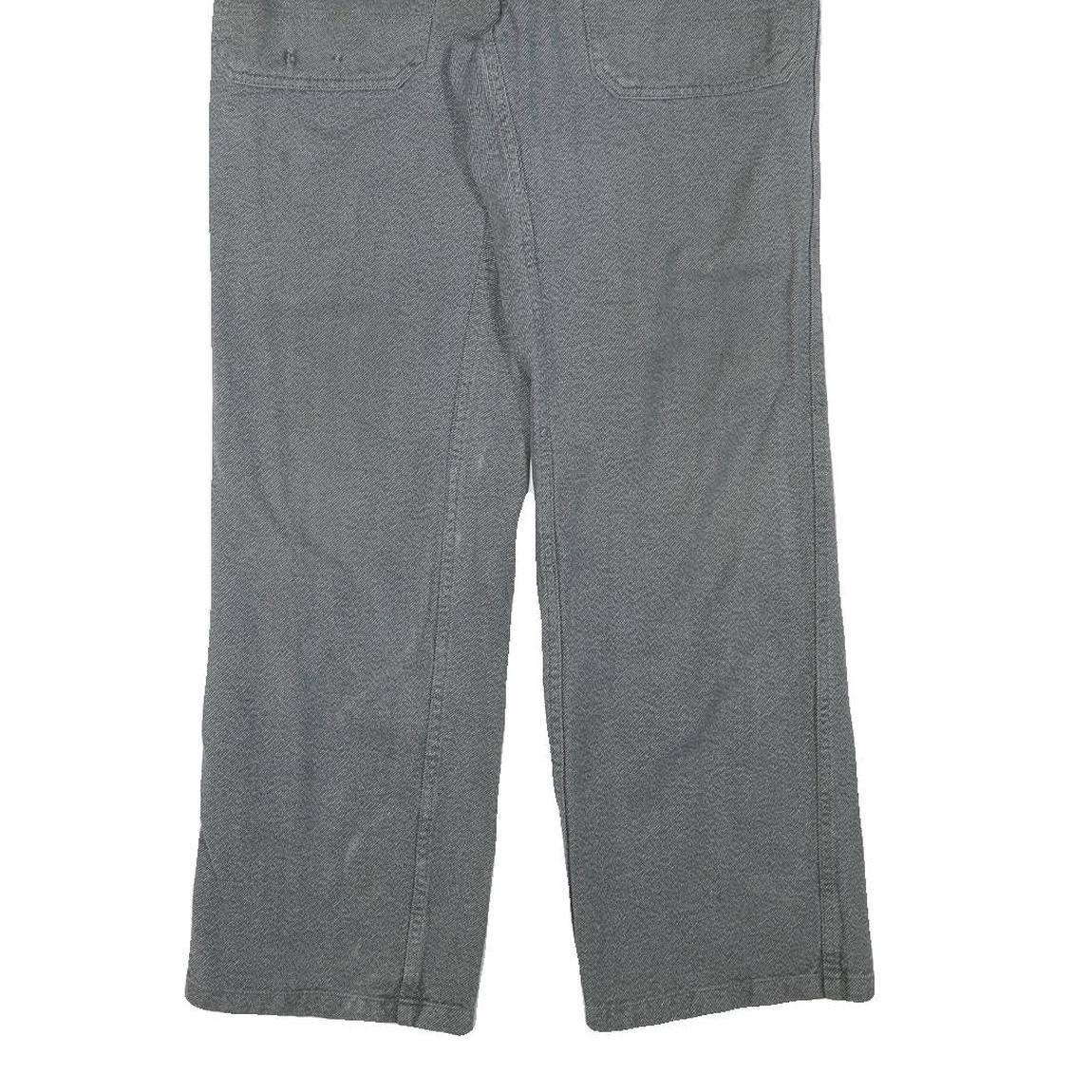 MARSUM Mens Cotton Blend Grey Regular Fit Straight Leg Trousers W33 L30 Casual