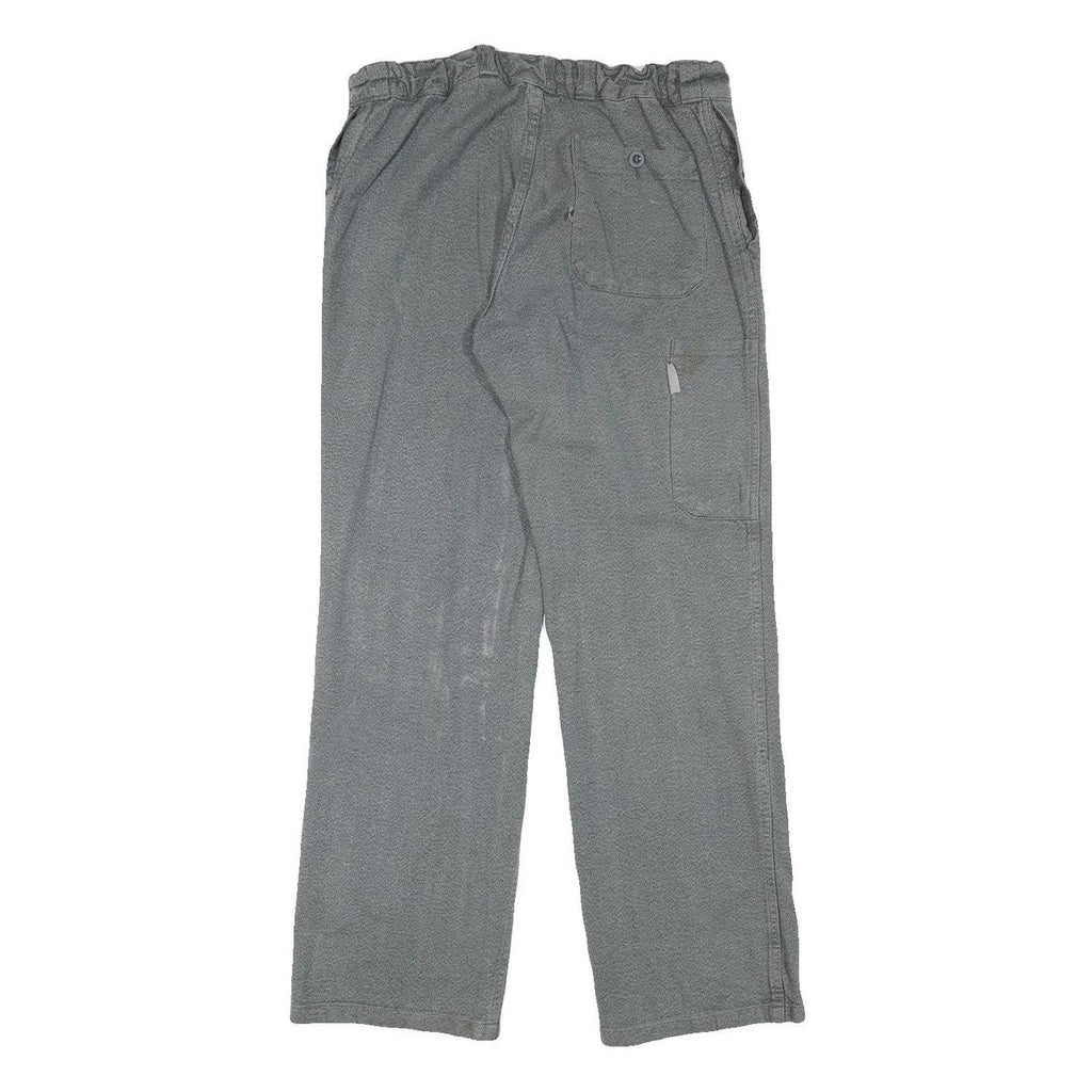 MARSUM Mens Cotton Blend Grey Regular Fit Straight Leg Trousers W33 L30 Casual