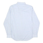 TOMMY HILFIGER Mens Blue & White Striped Shirt L Button-Down Collar Casual