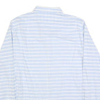 TOMMY HILFIGER Mens Blue & White Striped Shirt L Button-Down Collar Casual