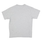 MAJESTIC Mens Grey Raiders Graphic T-Shirt L Short Sleeve Crew Neck Cotton