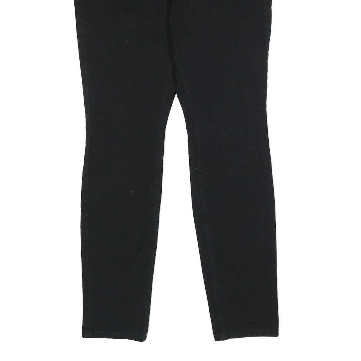 CARHARTT Mens Cotton Blend Black Slim Fit Skinny Trousers W30 L28 Zip Closure