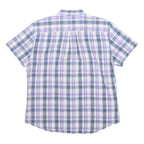 TOMMY HILFIGER Mens Blue & Purple Check Shirt XL Cotton Casual Summer Short