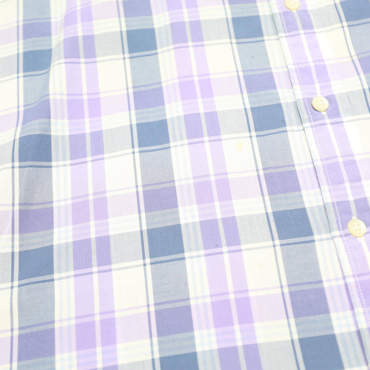 TOMMY HILFIGER Mens Blue & Purple Check Shirt XL Cotton Casual Summer Short