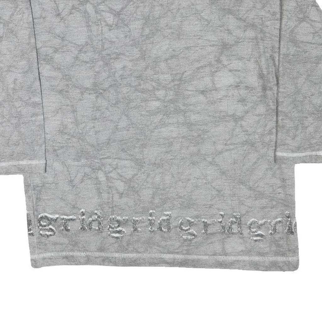 JINGLES Mens Grey Cotton Blend Crew Neck M Sweatshirt Graphic Text Print