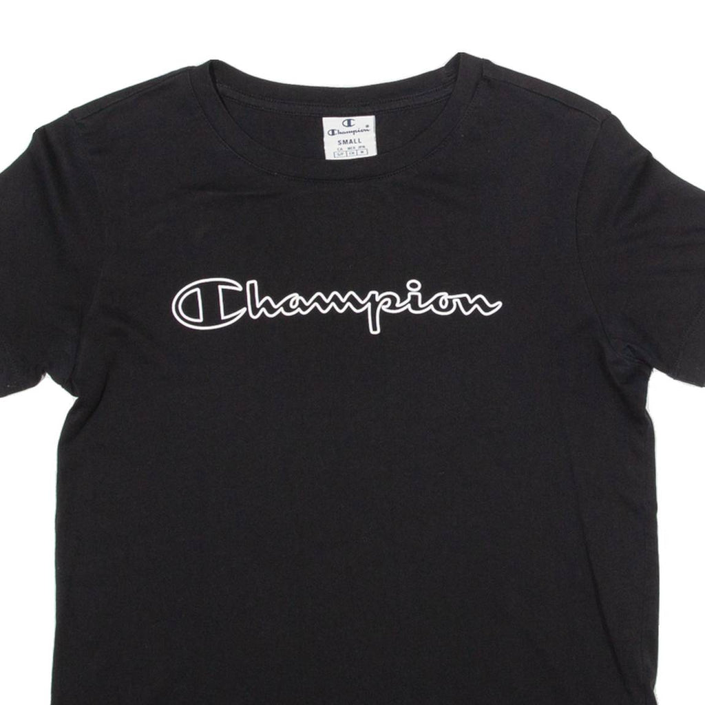 CHAMPION Womens T-Shirt Black S