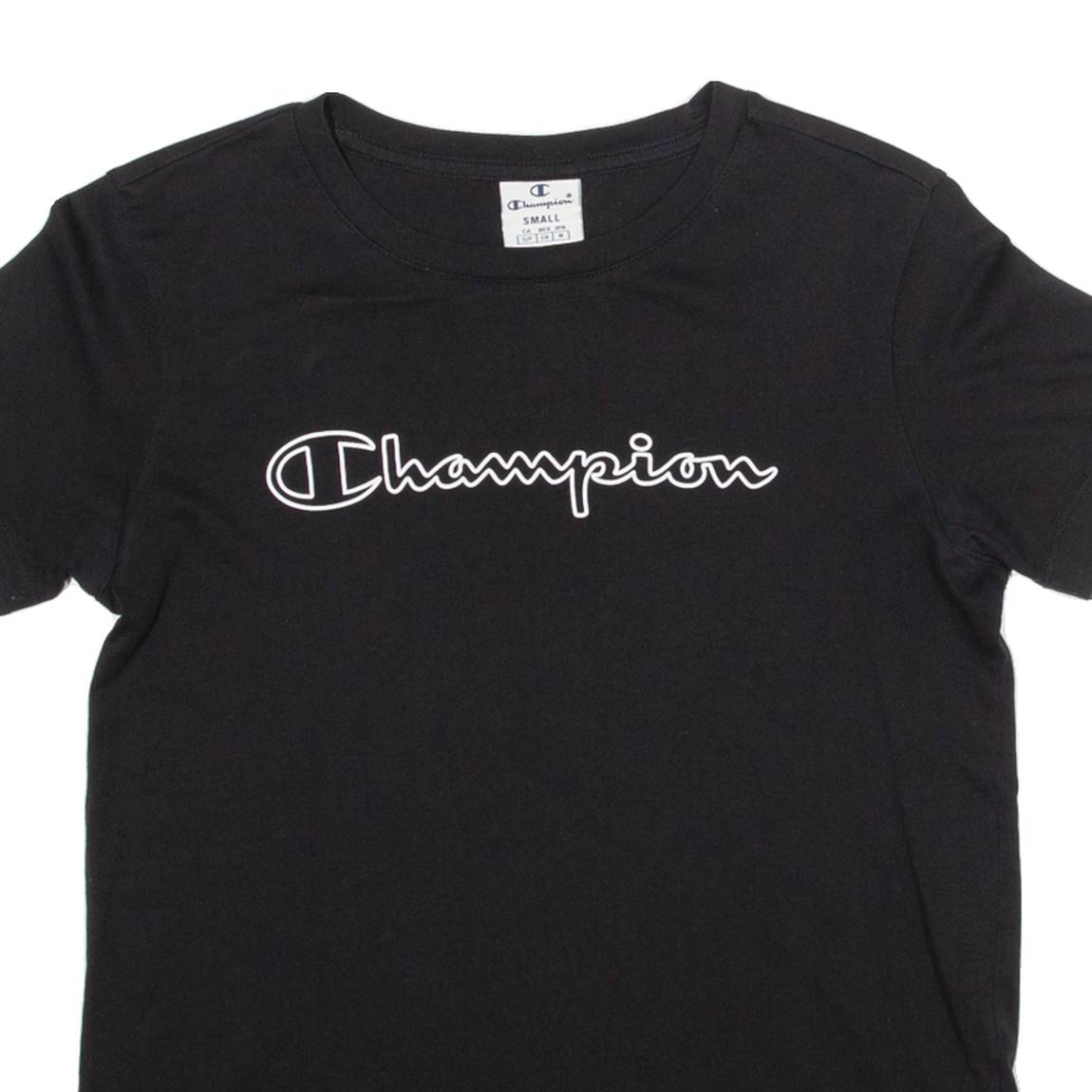 CHAMPION Womens T-Shirt Black S