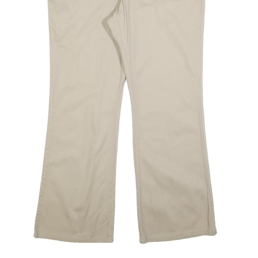 DICKIES Womens Cotton Blend Beige Slim Straight Trousers W38 L32 Workwear Zip