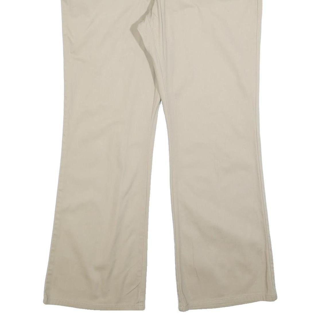 DICKIES Womens Cotton Blend Beige Slim Straight Trousers W38 L32 Workwear Zip