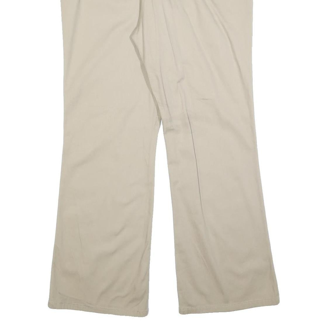 DICKIES Womens Cotton Blend Beige Slim Straight Trousers W38 L32 Workwear Zip