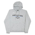 NIKE Mens Grey Helena Hoodie S Cotton Blend Lightweight Pullover Sweatshirt