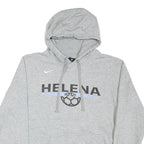 NIKE Mens Grey Helena Hoodie S Cotton Blend Lightweight Pullover Sweatshirt