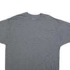CHAMPION Mens Grey Plain T-Shirt 3XL Short Sleeve Crew Neck Cotton Blend Casual