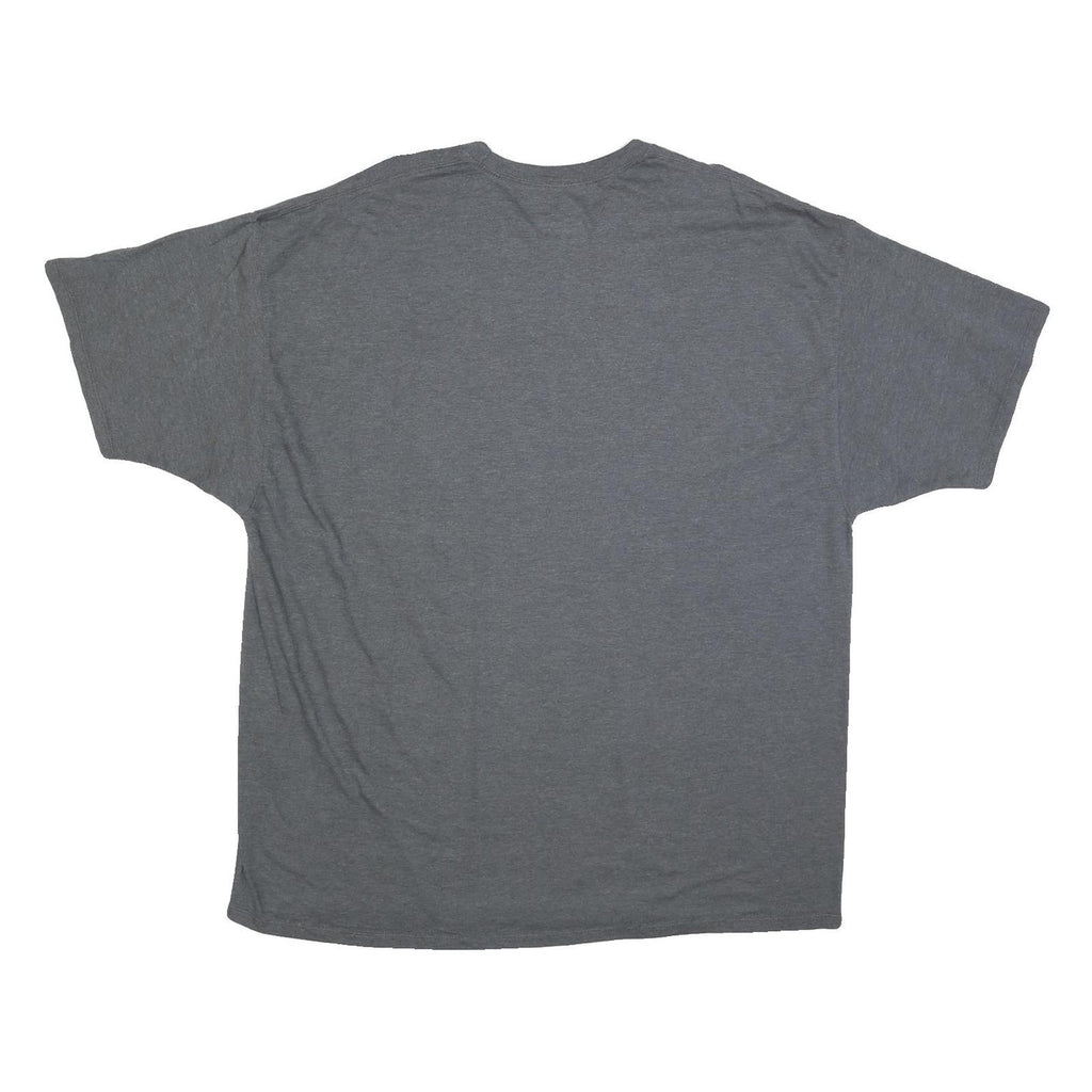 CHAMPION Mens Grey Plain T-Shirt 3XL Short Sleeve Crew Neck Cotton Blend Casual