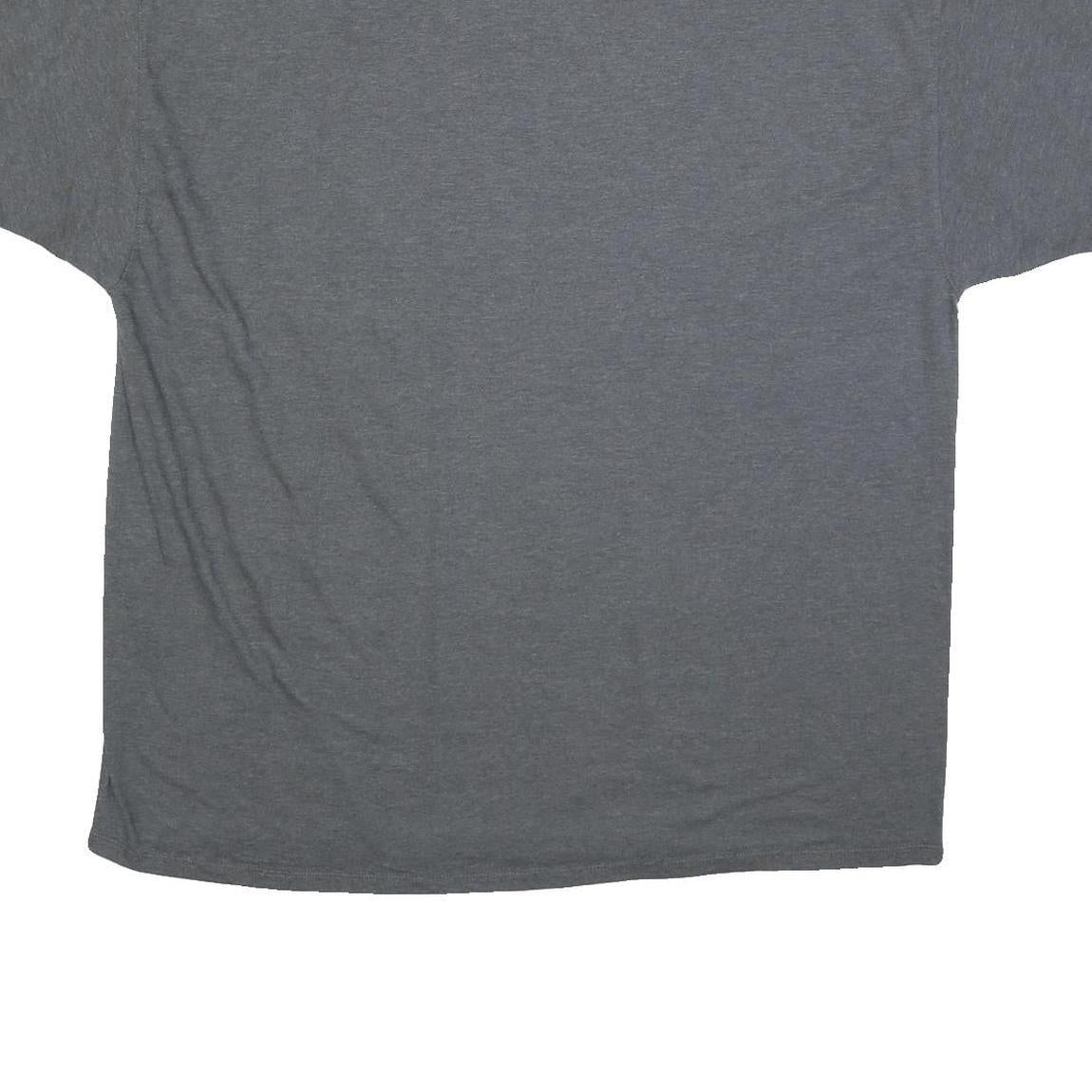 CHAMPION Mens Grey Plain T-Shirt 3XL Short Sleeve Crew Neck Cotton Blend Casual