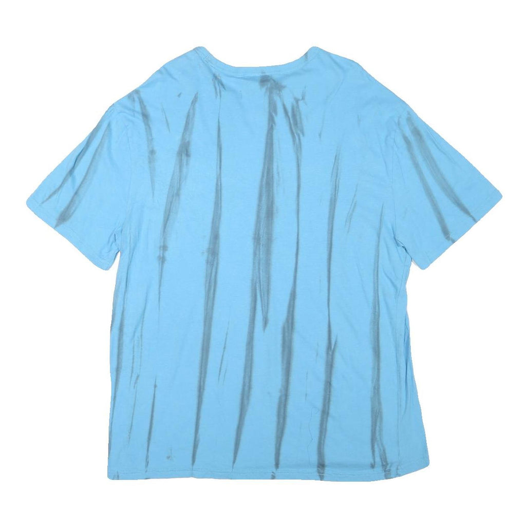 CHAMPION Mens Blue Tie Dye T-Shirt L Crew Neck Short Sleeve Cotton Blend