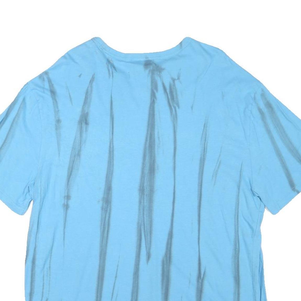 CHAMPION Mens Blue Tie Dye T-Shirt L Crew Neck Short Sleeve Cotton Blend