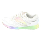 REEBOK Classic Womens Low Top Trainers White Synthetic UK 3.5 Rainbow Sole