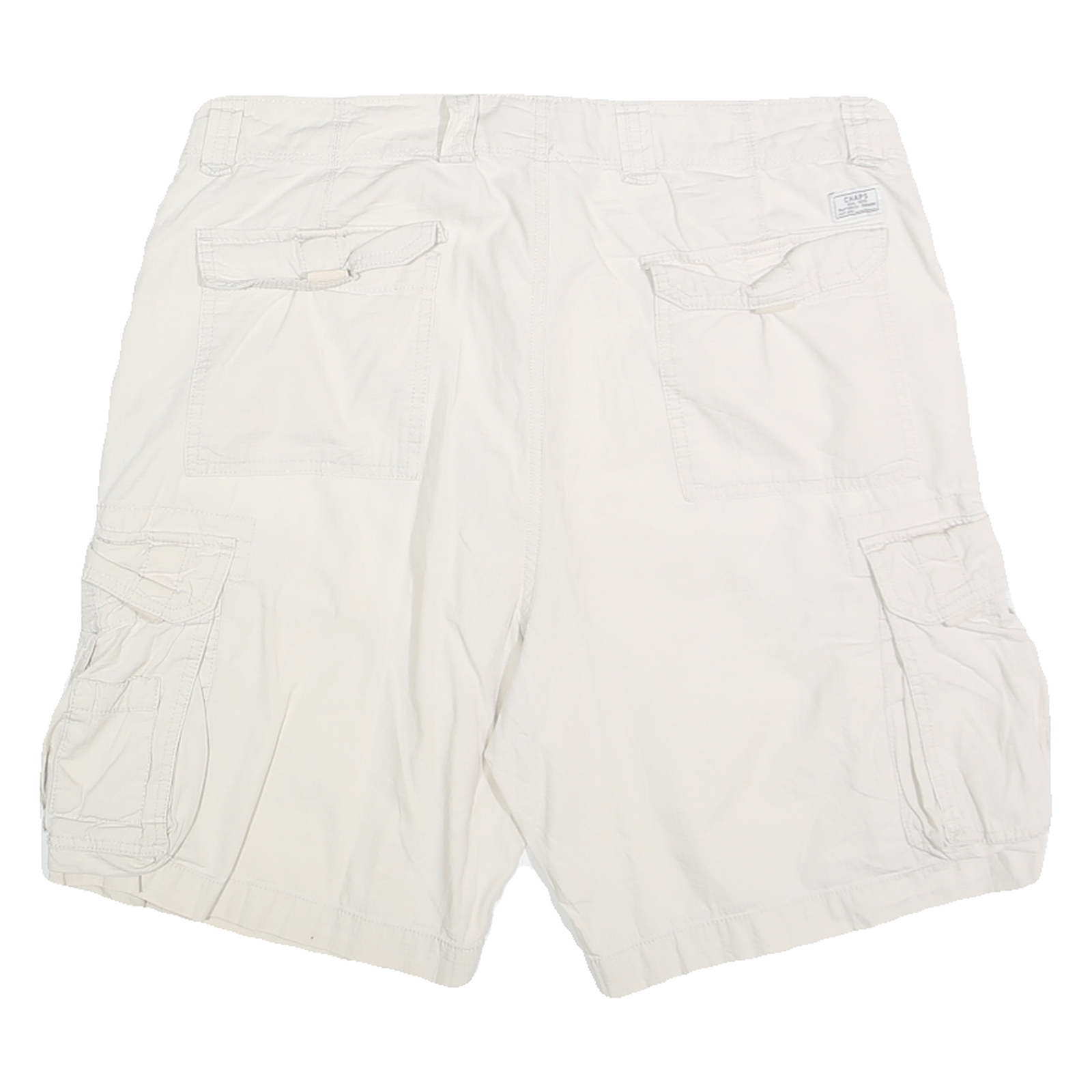 CHAPS Mens Shorts White Casual Cargo M W34 Pocket Detail Cotton Blend