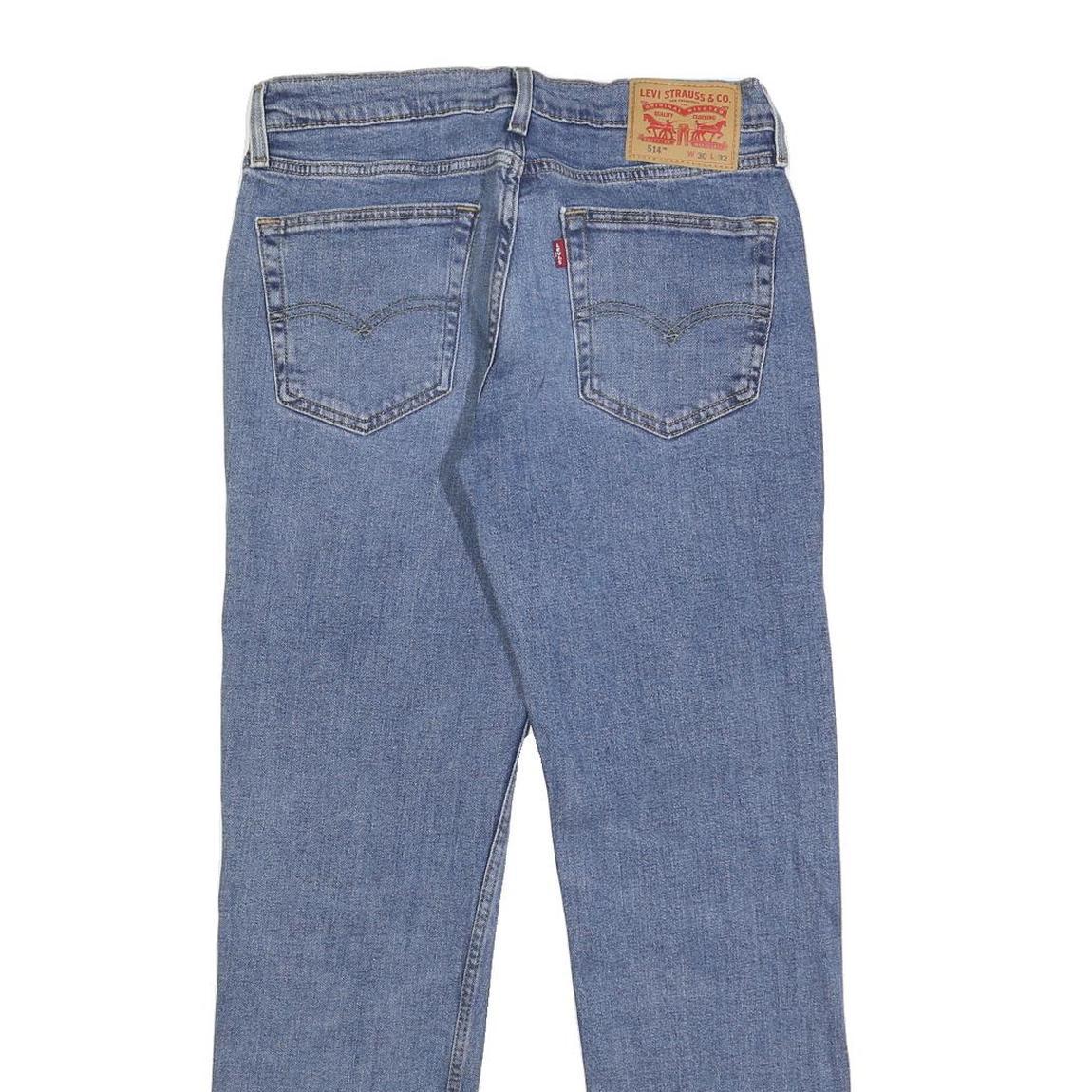 LEVI'S 514 SLIM Mens Jeans Blue Slim Straight Denim Medium W30 L32 Classic Style