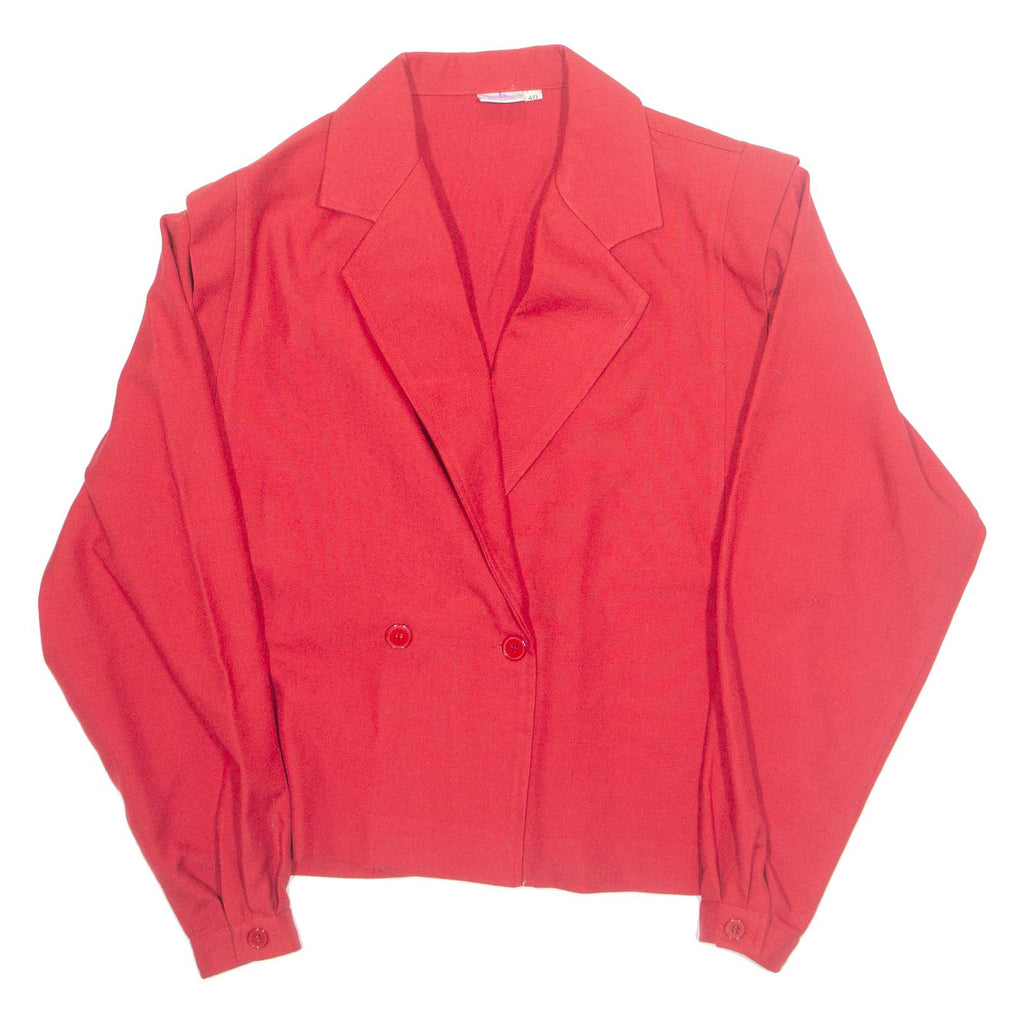 Womens Blouse Red V-Neck Long Sleeve M