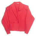 Womens Blouse Red V-Neck Long Sleeve M