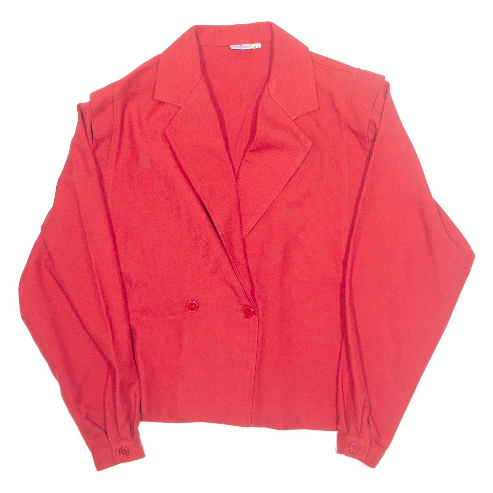 Womens Blouse Red V-Neck Long Sleeve M