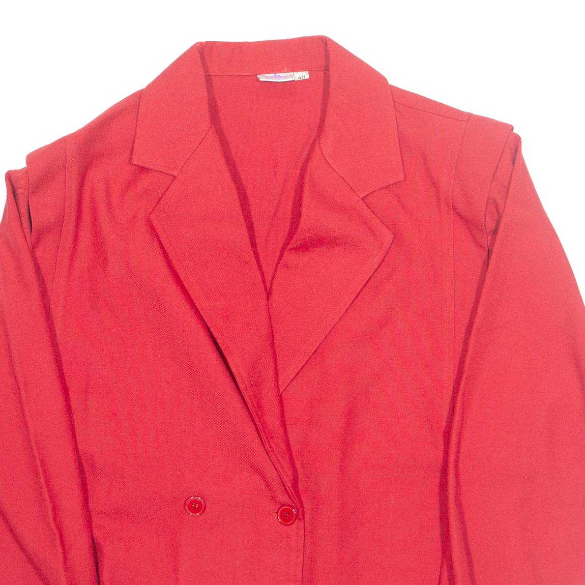 Womens Blouse Red V-Neck Long Sleeve M