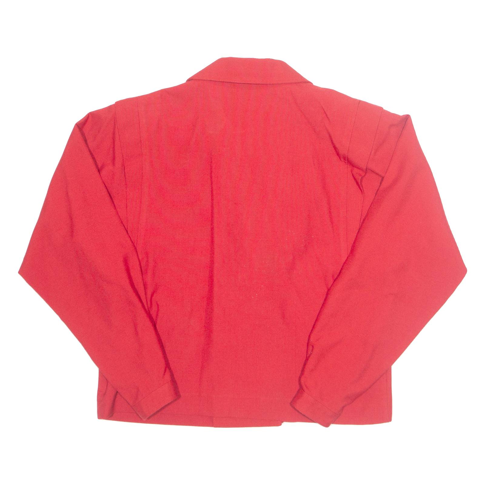Womens Blouse Red V-Neck Long Sleeve M