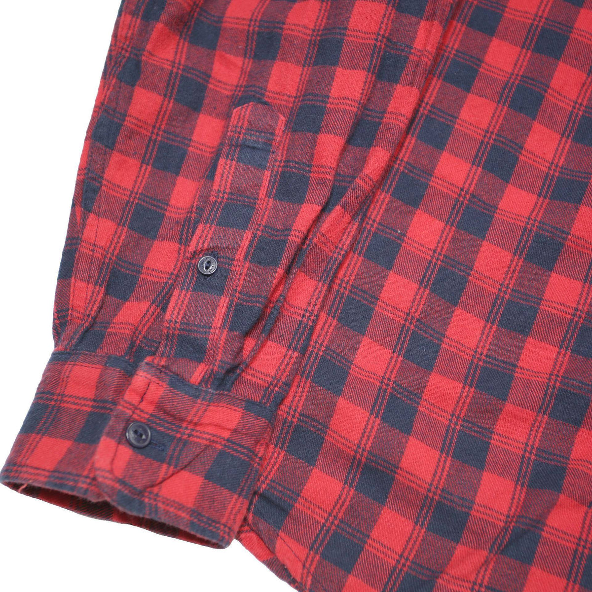 LEVI'S Mens Red & Black Check Shirt L Cotton Blend Casual Button Down